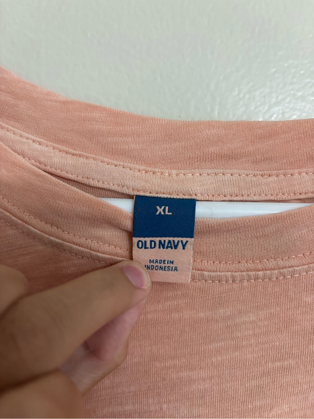Old Navy Peach Short Sleeve Tiered Knit Dress - Picture 3 of 3